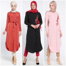 Moda modesta dubai fantasia M-XL roupas islâmicas mais recentes mulheres moda abaya bordado